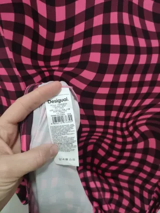 Vestido largo Desigual estampado cuadros