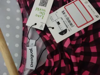 Vestido largo Desigual estampado cuadros