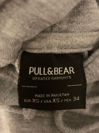 Sudadera Pull&Bear Gris Talla XS