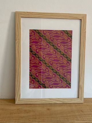 Cuadro Madera 33x43cm tela enmarcada