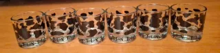 Set 6 Vasos Chupito Diseño Vaca nunca usados