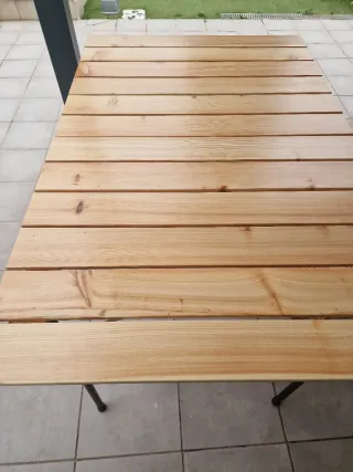 Mesa Plegable Doble Alerce 120x80