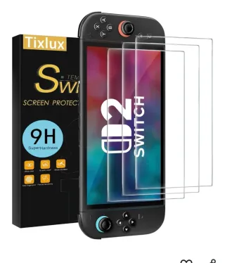 3 Protectores Pantalla Tixlux para Switch 2