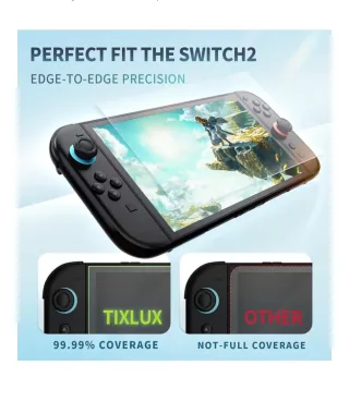 3 Protectores Pantalla Tixlux para Switch 2