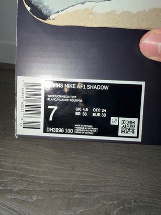 Nike Air Force 1 Shadow Naranja Blanco