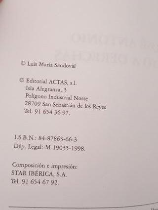 'José Antonio visto a derechas', Sandoval (1998)