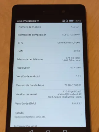 Huawei P8 Lite Negro + Caja