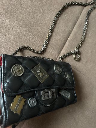 Bolso Moschino Negro Estilo Rockero