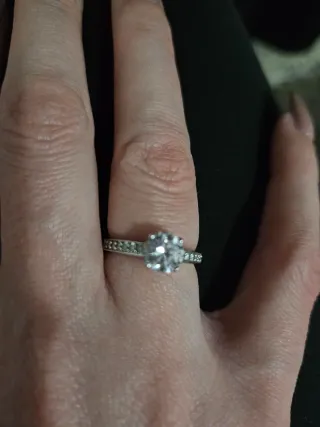 Anillo Swarovski Plata y Circonitas,talla 52