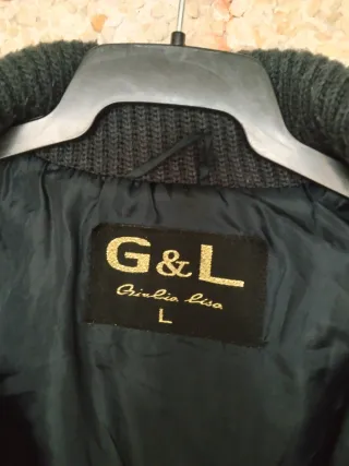 Parka G&L impermeable con capucha azul Talla L