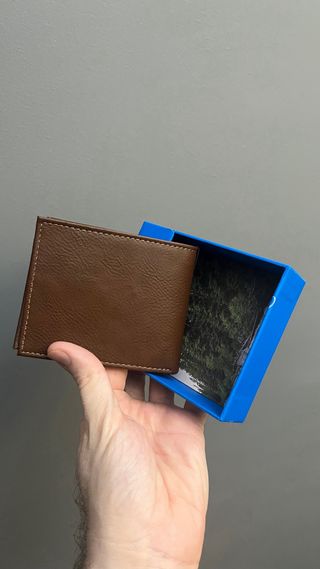 Cartera Columbia de cuero marrón