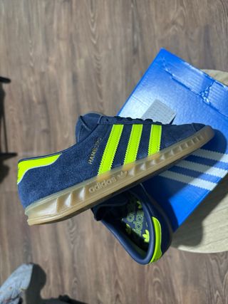 Zapatillas Adidas Hamburg Mujer Talla 37.5 Azul/Ve