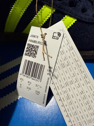Zapatillas Adidas Hamburg Mujer Talla 37.5 Azul/Ve