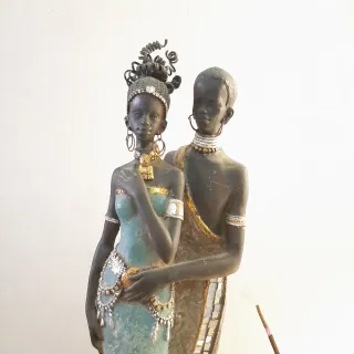 Figura africana pareja 40cm