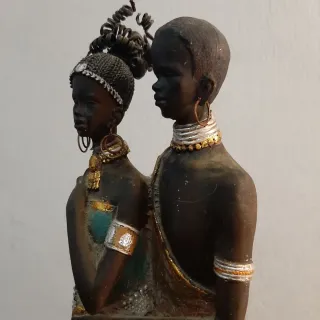 Figura africana pareja 40cm