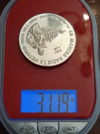 Onza de Plata Cubana 1987