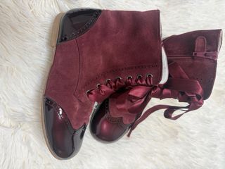 Botas niña Piel Burdeos Talla 32