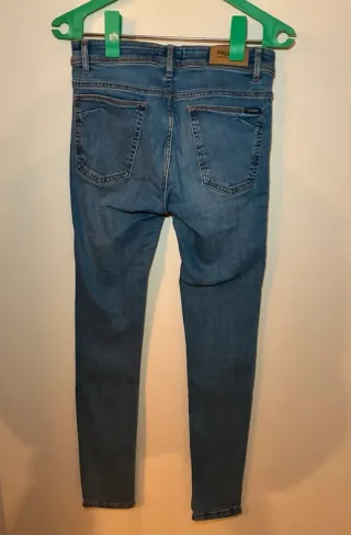 Pull&Bear Jeans Skinny Azul Talla 36