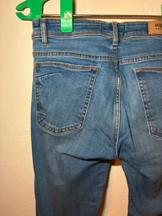 Pull&Bear Jeans Skinny Azul Talla 36