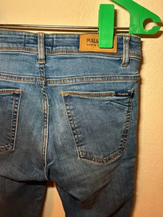 Pull&Bear Jeans Skinny Azul Talla 36