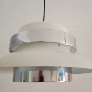 Lámpara Techo Vintage Plata y Blanca