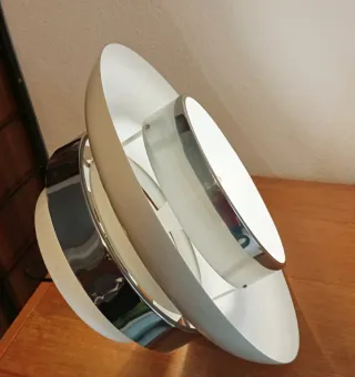 Lámpara Techo Vintage Plata y Blanca