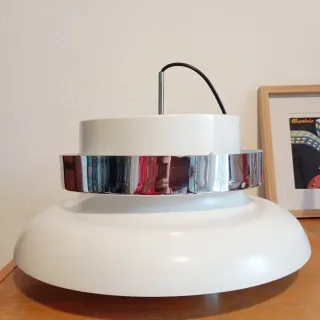 Lámpara Techo Vintage Plata y Blanca