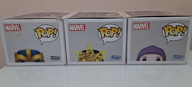 Funko Pop Marvel, Thanos, Electro y Green Goblin