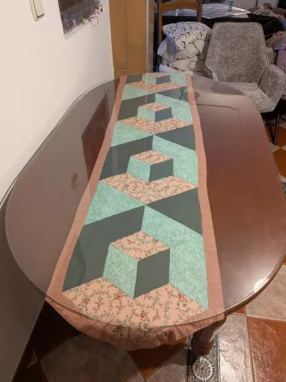 Mesa de comedor madera y cristal