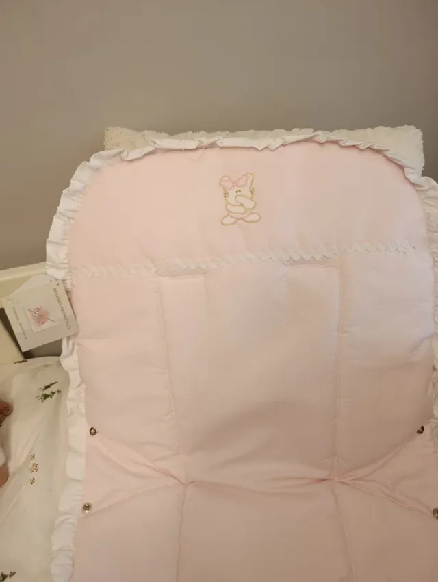Colchoneta para sillita de bebé rosa