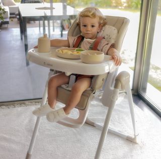 Trona Jané bebé gris y blanco