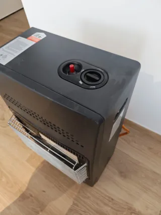 Estufa de gas con botella de butano