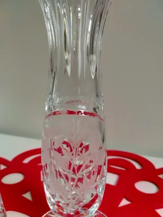 2 Violeteros de Cristal Tallado