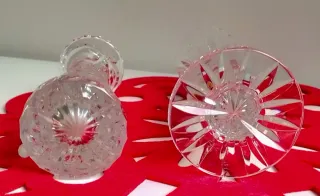 2 Violeteros de Cristal Tallado