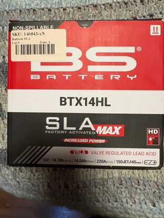 Batería BS BTX14HL para moto 1250 GS Adventure
