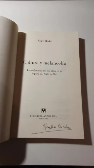 Cultura y melancolía. Roger Bartra