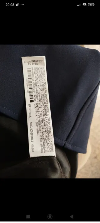 Vestido Zara azul marino