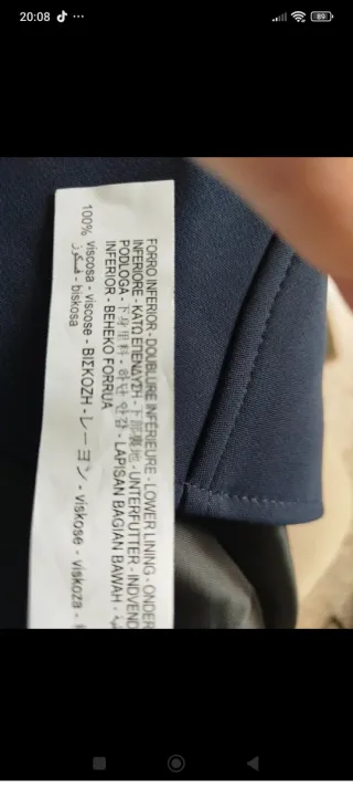 Vestido Zara azul marino