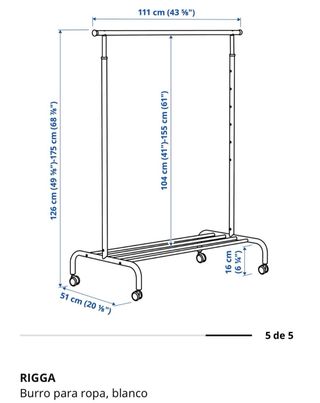 Burro perchero Ikea blanco