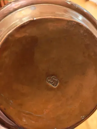 Jarra Cobre Repujado con Asas