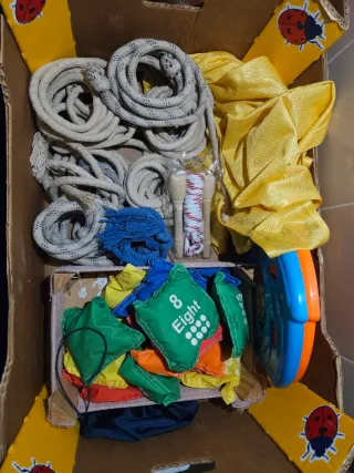 Saquitos básicos numerados, combas, discos y petos