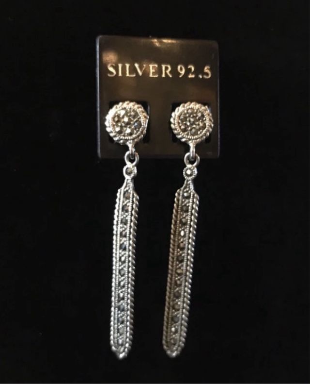 Pendientes Plata 925 Marcasitas