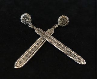 Pendientes Plata 925 Marcasitas