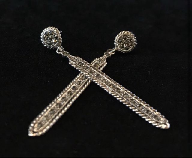 Pendientes Plata 925 Marcasitas