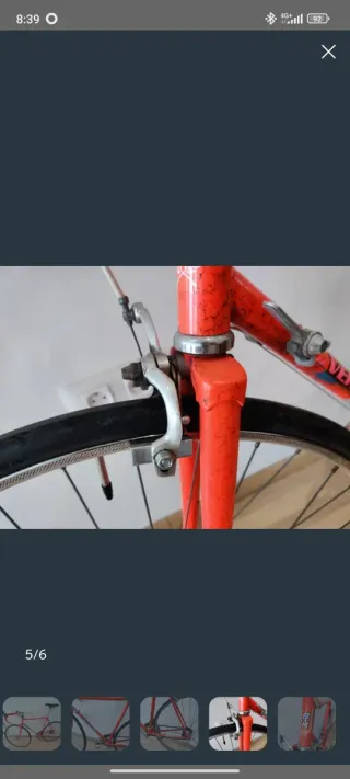 Bicicleta de carretera BH naranja