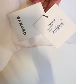 Blazer Sandro oversize lino blanco T34