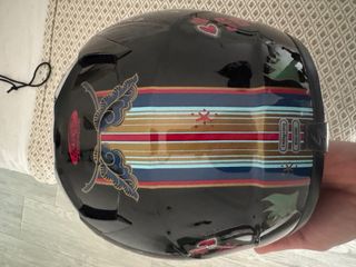 Casco de moto Scorpion con diseño floral talla M