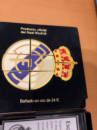 Escudo Real Madrid Bañado Oro 24k Puzzle