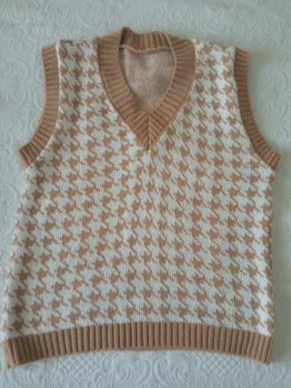 Chaleco de punto con estampado