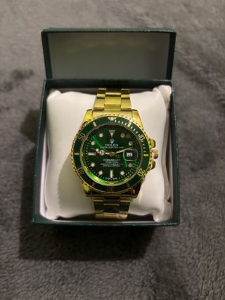 Reloj Date Oro y Verde